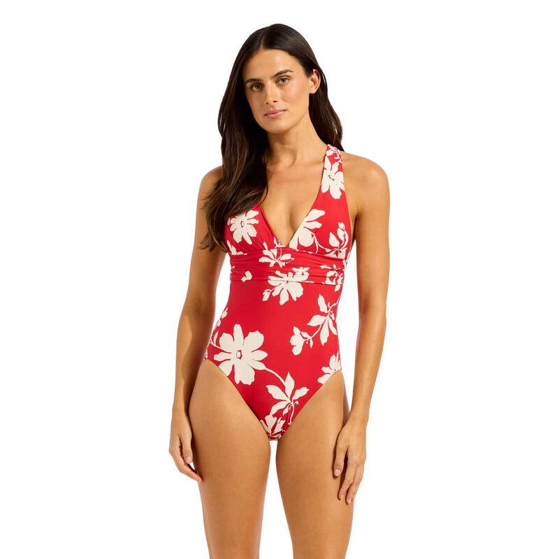 Seafolly Mayflower Cross Back One Piece Swimsuit image number 0